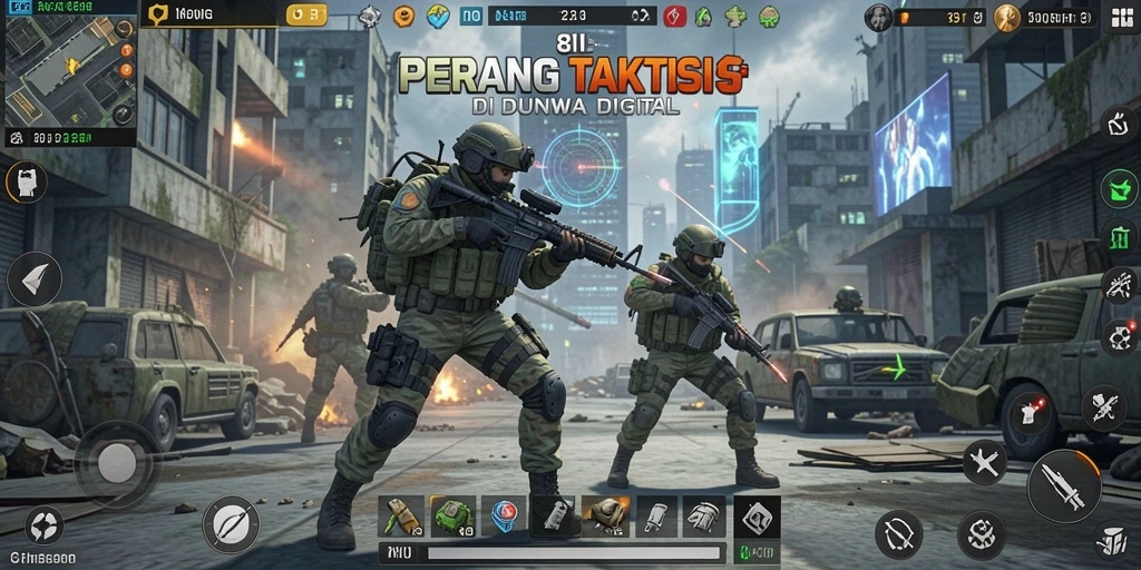 Screenshot gameplay 8II menampilkan aksinya yang mendebarkan di medan tempur.