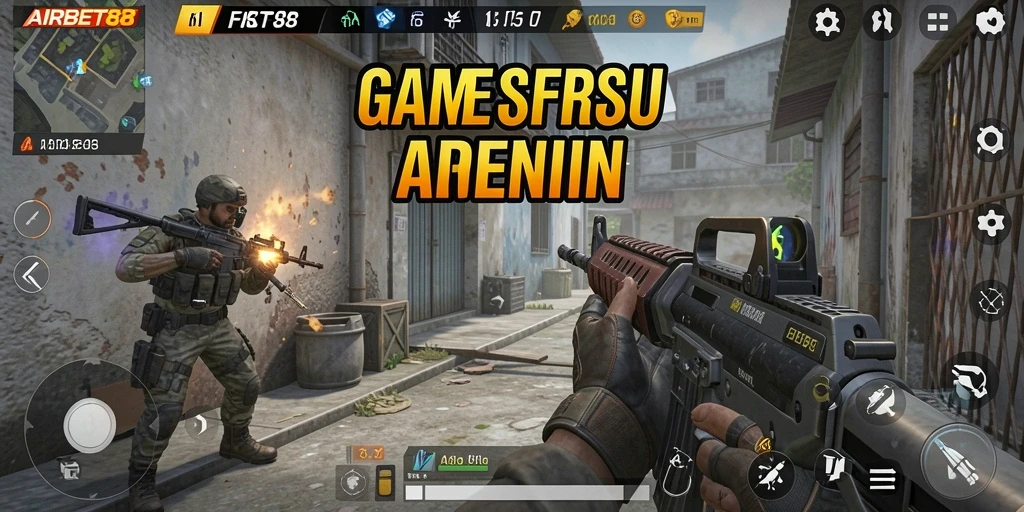Tangkapan layar menunjukkan aksi intens dalam gameplay FPS.