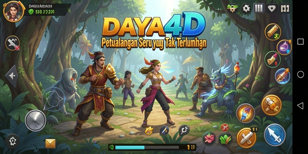 Tampilan gameplay penuh aksi dari DAYA4D dalam dunia petualangan.