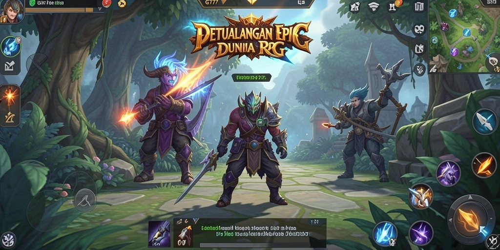 Tampilan gameplay menakjubkan dari GT777 dalam dunia RPG.