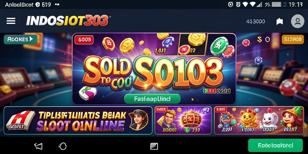 Screenshot gameplay INDOSLOT303 menampilkan antarmuka yang ramah pengguna.