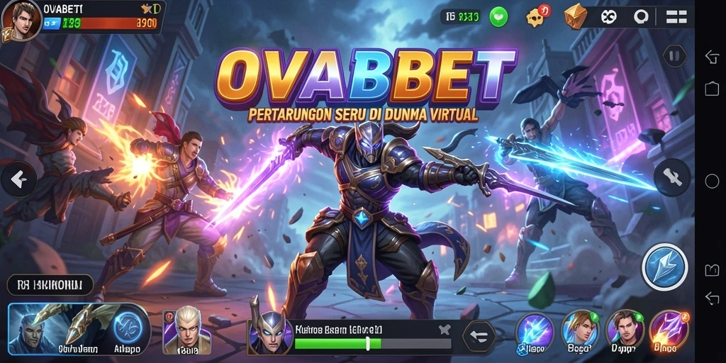 Tampilan gameplay OVABET yang penuh aksi pertarungan seru.