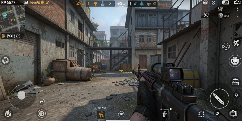 Gameplay RP6677 menunjukkan aksi menembak yang mendebarkan dan mengasyikkan.