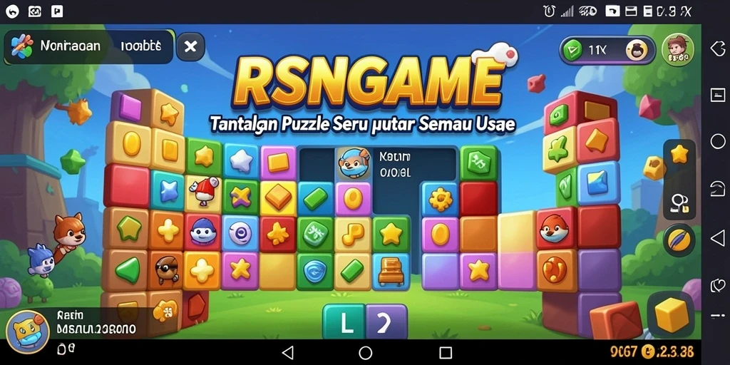 Tampilan gameplay RSNGAME yang menantang menjadikan pengalaman puzzle semakin seru.