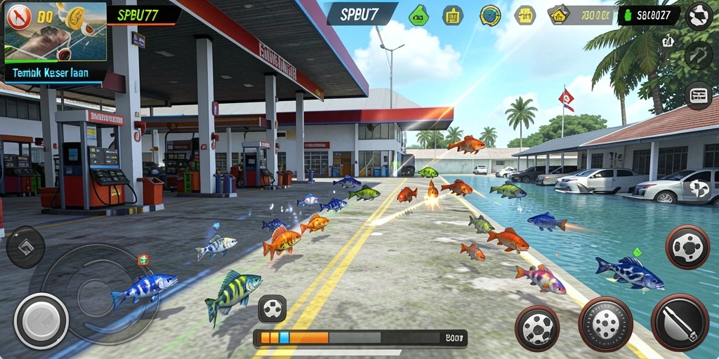 Tampilan gameplay SPBU77 yang menarik dan penuh aksi.