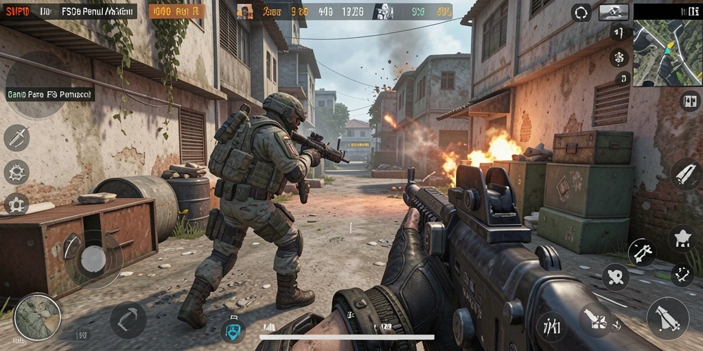 Tampilan gameplay menarik dari SVIP10 dengan aksi FPS yang mendebarkan.