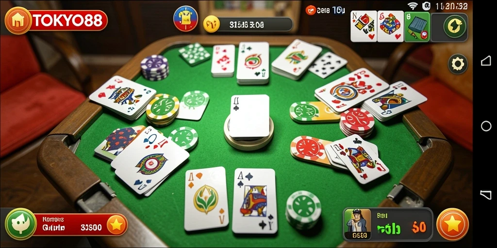 Screenshot gameplay <strong>TOKYO88</strong> menampilkan suasana seru permainan Gaple.
